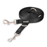 Rudelkönig Hundeleine Frida in schwarz mehrfach längenverstellbar für entspannte Gassi Runden.