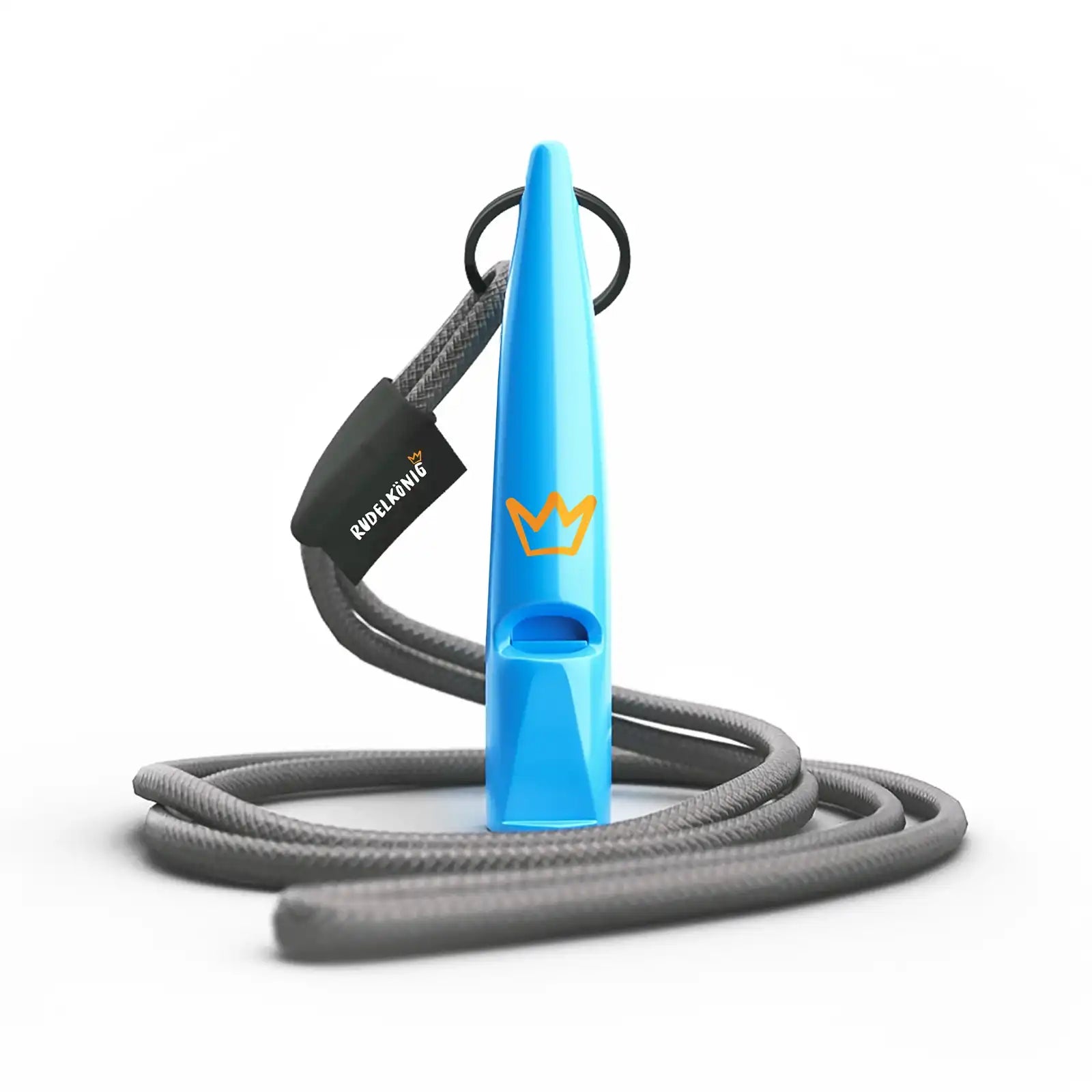 Die Rudelkönig Hundepfeife in blau für effektive Hundererziehung und ein gelungenes Hundetraining