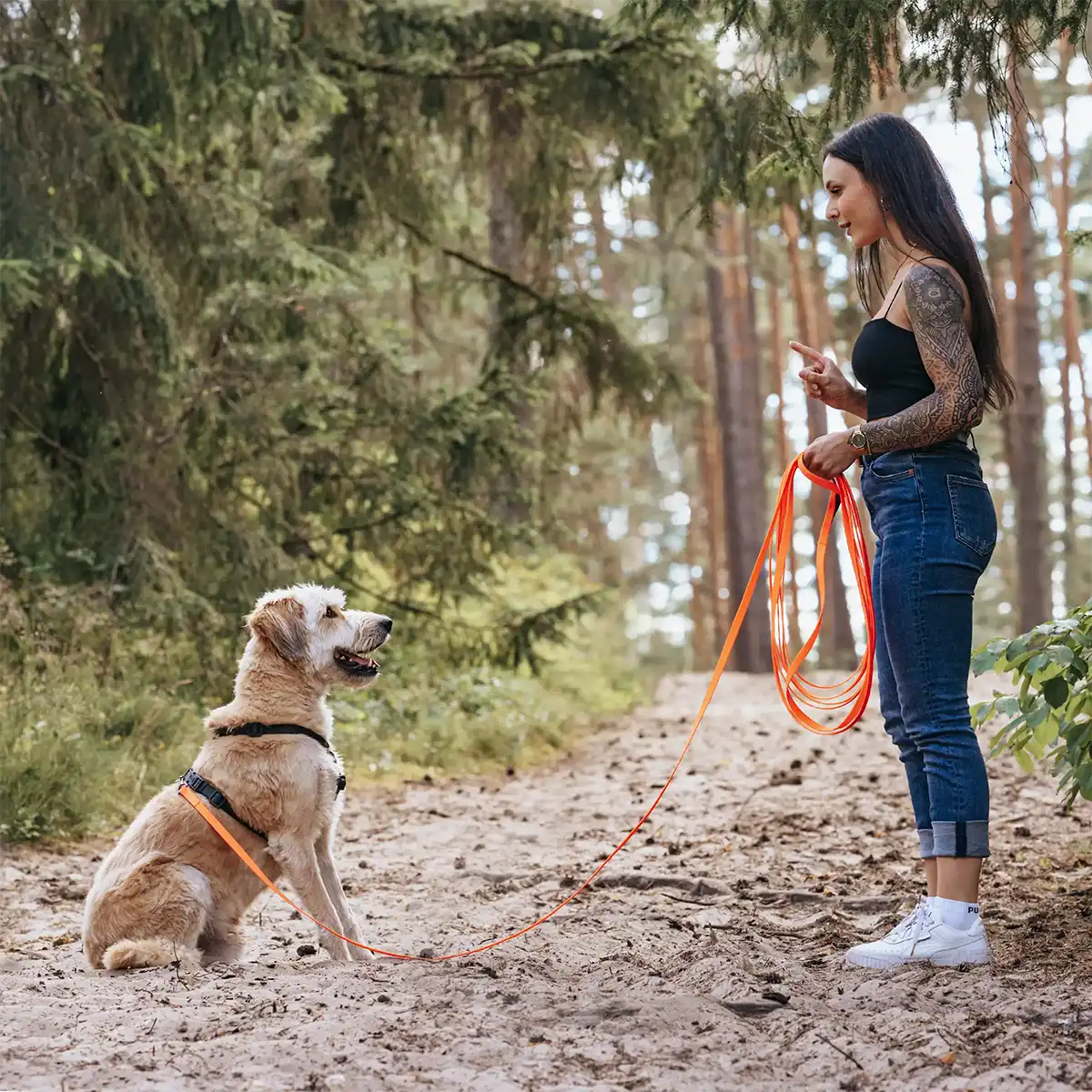 Freiheit mit Kontrolle | Egal ob Training oder Gassi – mit 5 oder 10 Metern Länge gibt’s genug Freiraum, ohne die Kontrolle zu verlieren. Perfekt für aktive Hunde mit großem Entdeckungsdrang.