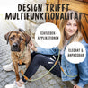 Die Multifunktionsleine mit Leder-Details ist elegant und anpassbar.