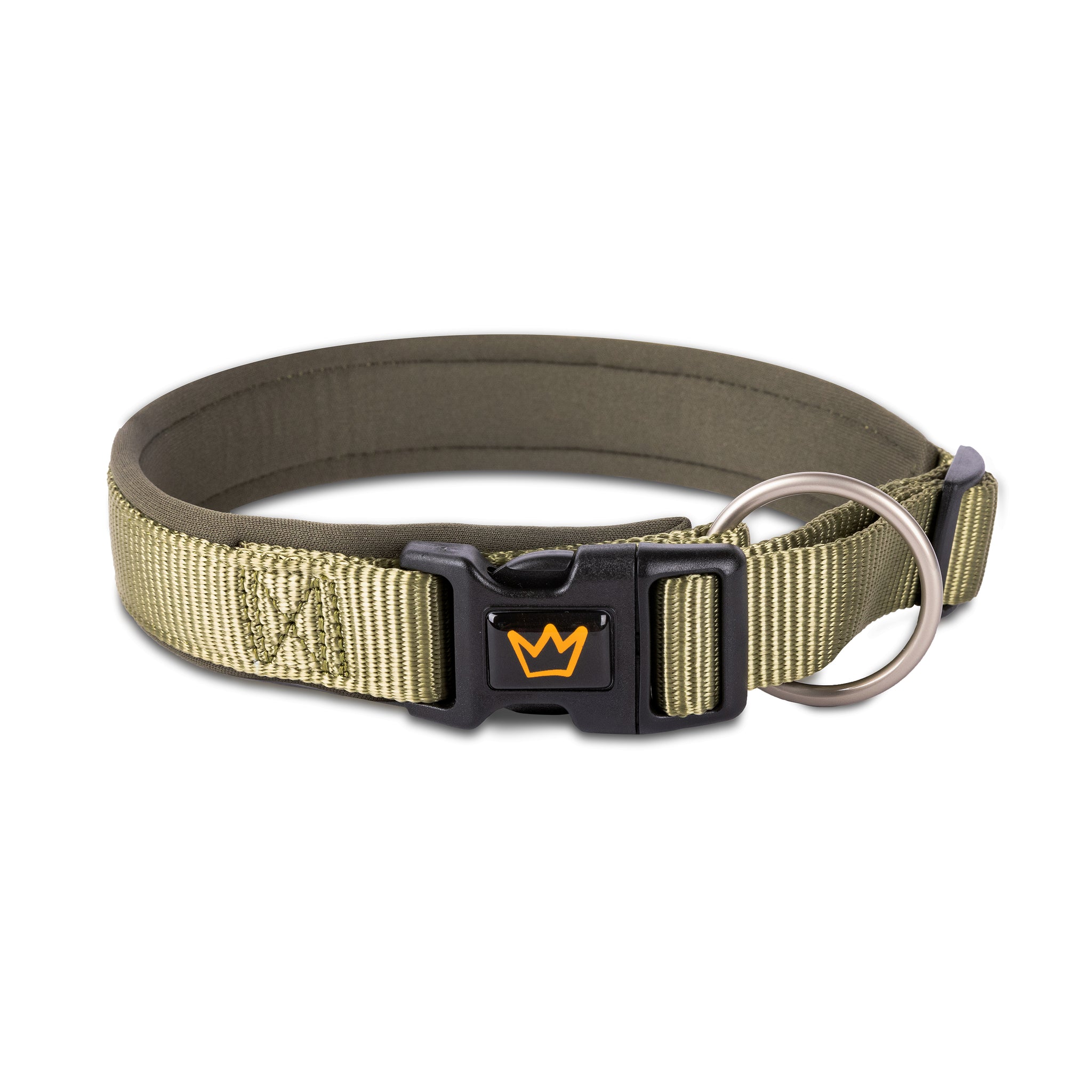 Das Hunde-Halsband Bella in Khaki Grün ist ein verstellbares Halsband für Hunde.