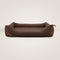 Orthopedic dog bed from Rudelkönig in dark brown corduroy.