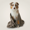 Rudelkönig dog towel terry cloth in sizes M with 100x60cm and L with 130x75cm in gray with 6 pockets. 