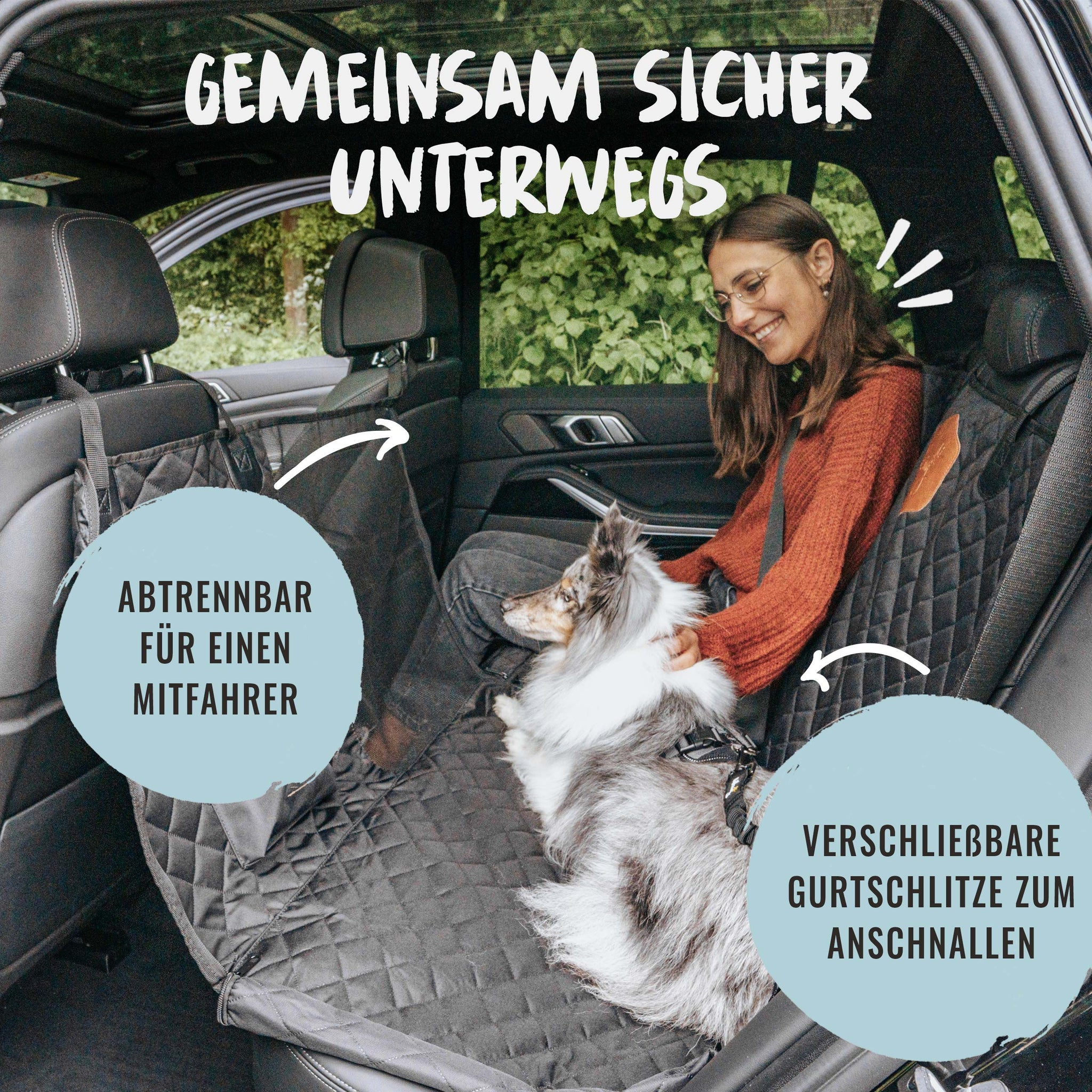 Hunde Autodecke Hundedecke Rückbank Kofferraum Autoschondecke 3. Knoch –  babylux24