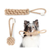 Der Dreierpack Seilspielzeug für Hunde ist aus 100% Naturhanf eignet sich hervorragend fürs Werfen, Zerren, Suchen und Apportieren