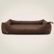 Orthopädisches Hundebett von Rudelkönig in Cord dunkelbraun.