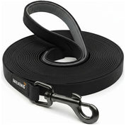 Rudelkönig Schleppleine in schwarz aus Stoff 5m lang für effizientes Hundetraining.